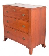 WALNUT & YELLOW PINE CHEST OF