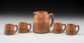 WALRATH POTTERY FIVE PIECE CID