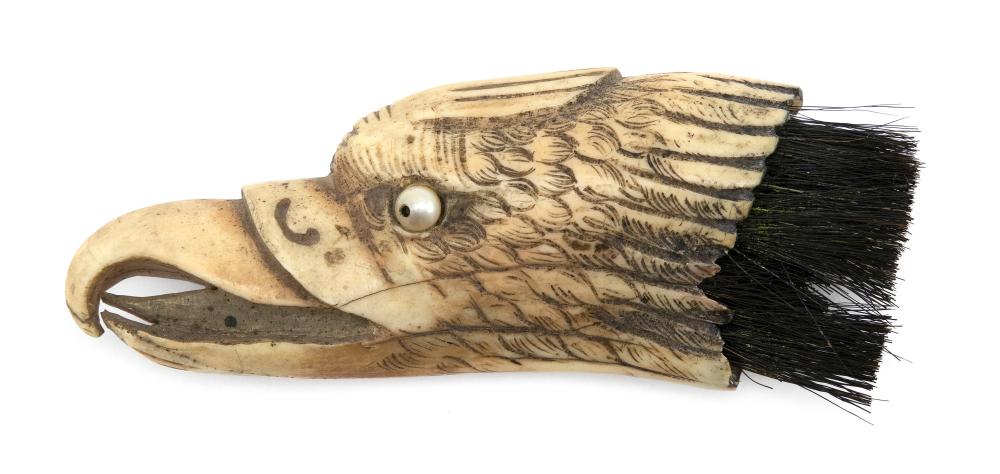 WALRUS TUSK TIP CARVED IN THE