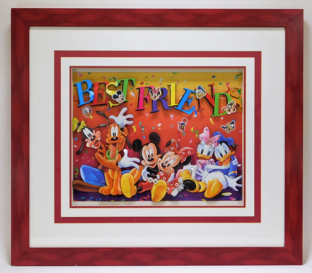 WALT DISNEY 3D CUT LITHOGRAPH