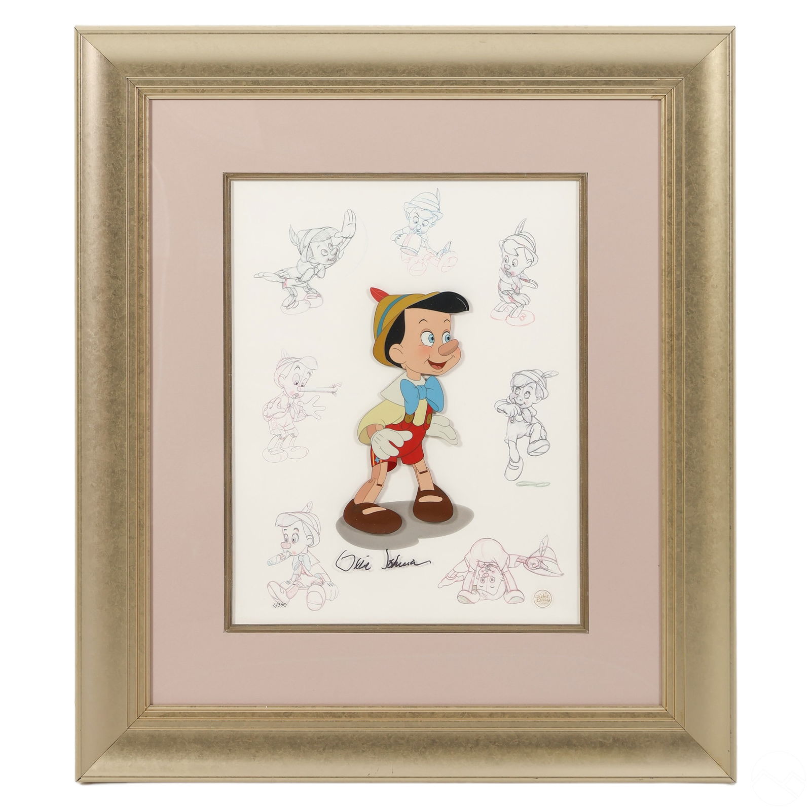WALT DISNEY PINOCCHIO ANIMATION CEL
