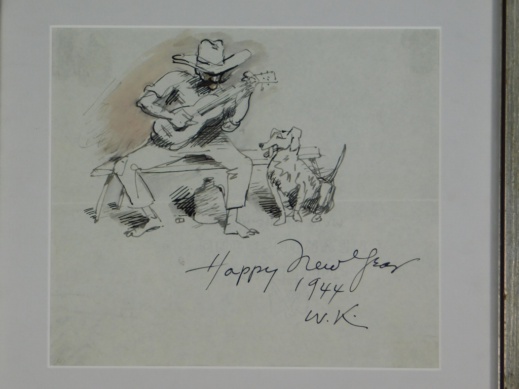 WALT FRANCIS KUHN WC & INK HAPPY