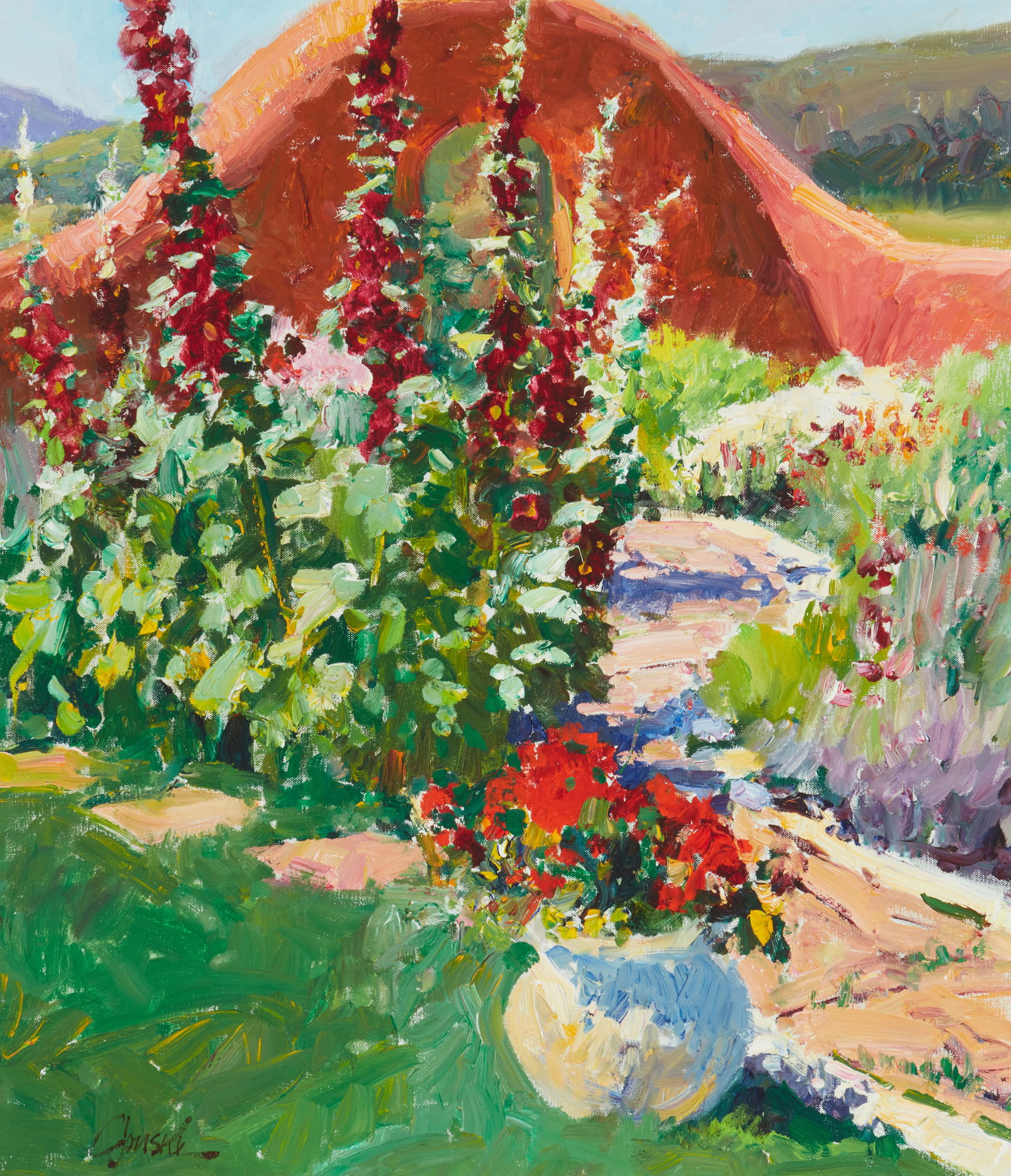 WALT GONSKE (B. 1942), "TAOS GARDEN