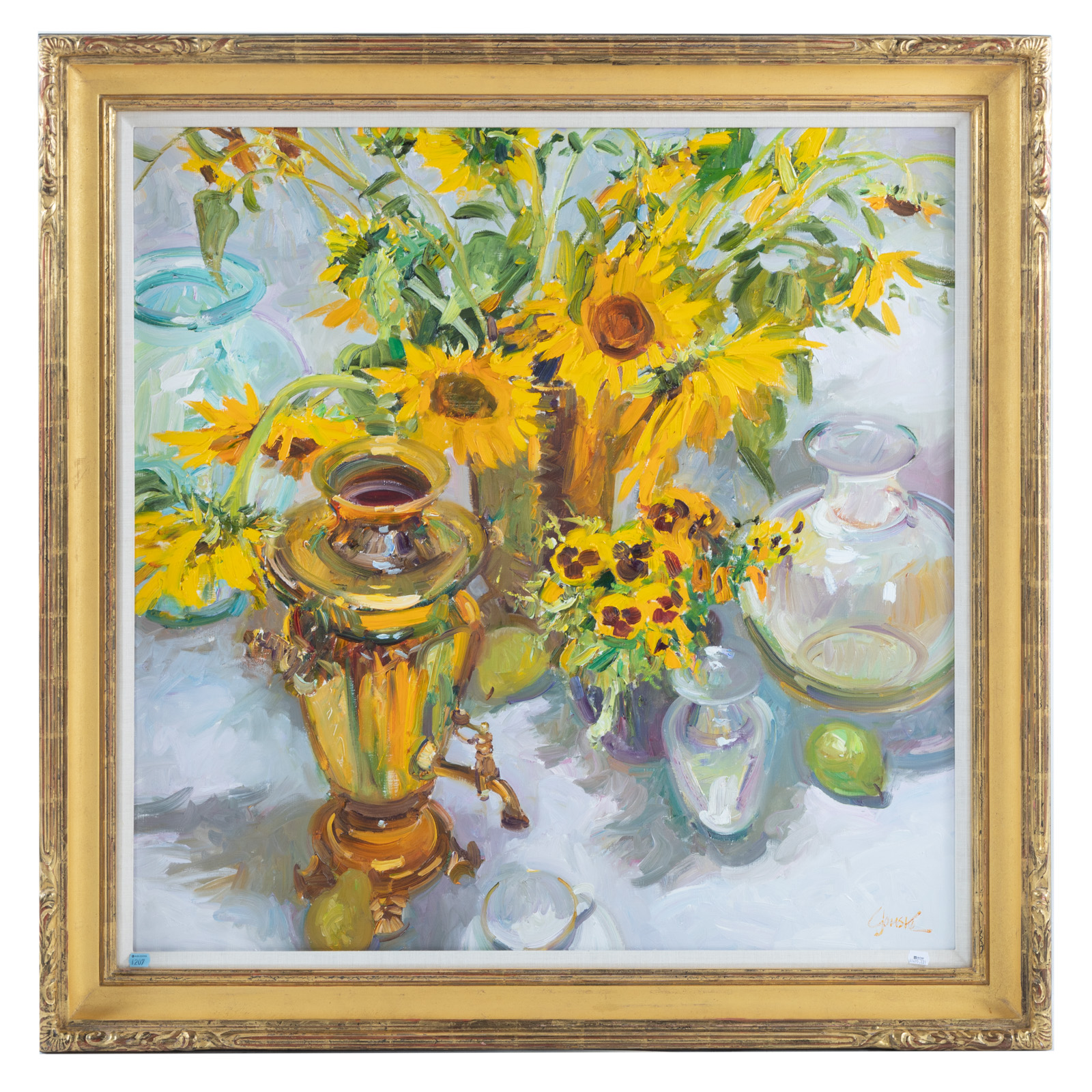 WALT GONSKE. "SAMOVAR, SUNFLOWERS