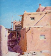 WALT GONSKE "TAOS PUEBLO" OIL