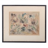 WALT KUHN. HUNTING SCENE, WATE
