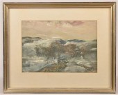 WALTER E. BAUM SNOW SCENE LAND