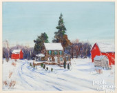 WALTER EMERSON BAUM, OIL ON BO