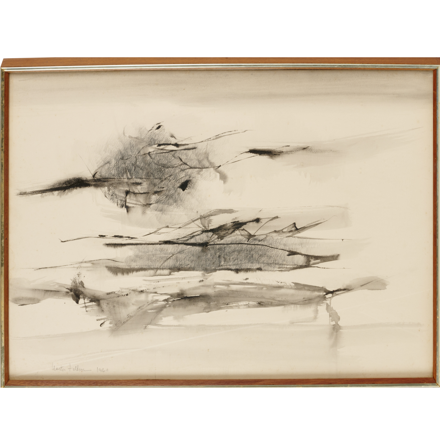 WALTER FELDMAN, INK AND WASH ON
