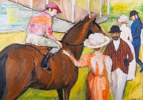 WALTER ILER HORSE RACING SCENE