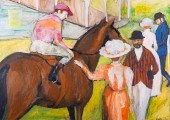 WALTER ILER HORSE RACING SCENE