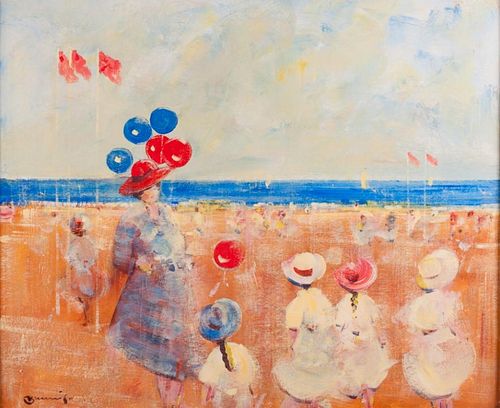 WALTER JOHN BEAUVAIS BEACH SCENE