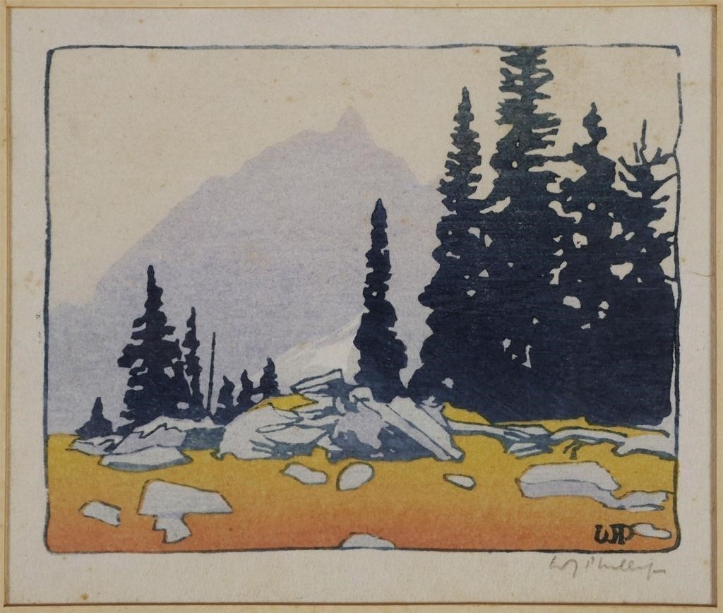 WALTER JOSEPH PHILLIPS, WOODBLOCK