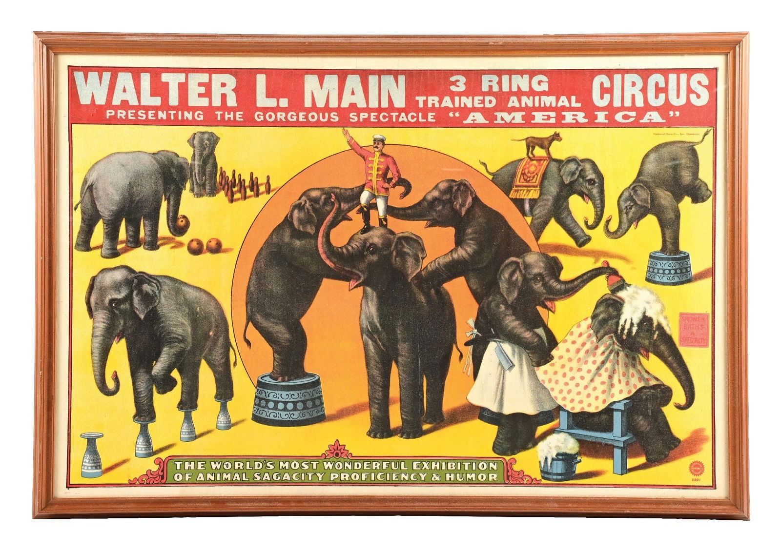 WALTER L. MAIN 3-RING CIRCUS FRAMED