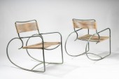 WALTER LAMB: PAIR OF ROCKING C