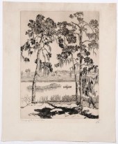 Walter Ronald Locke etching (F