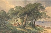 WALTERS, W/C COASTAL LANDSCAPE