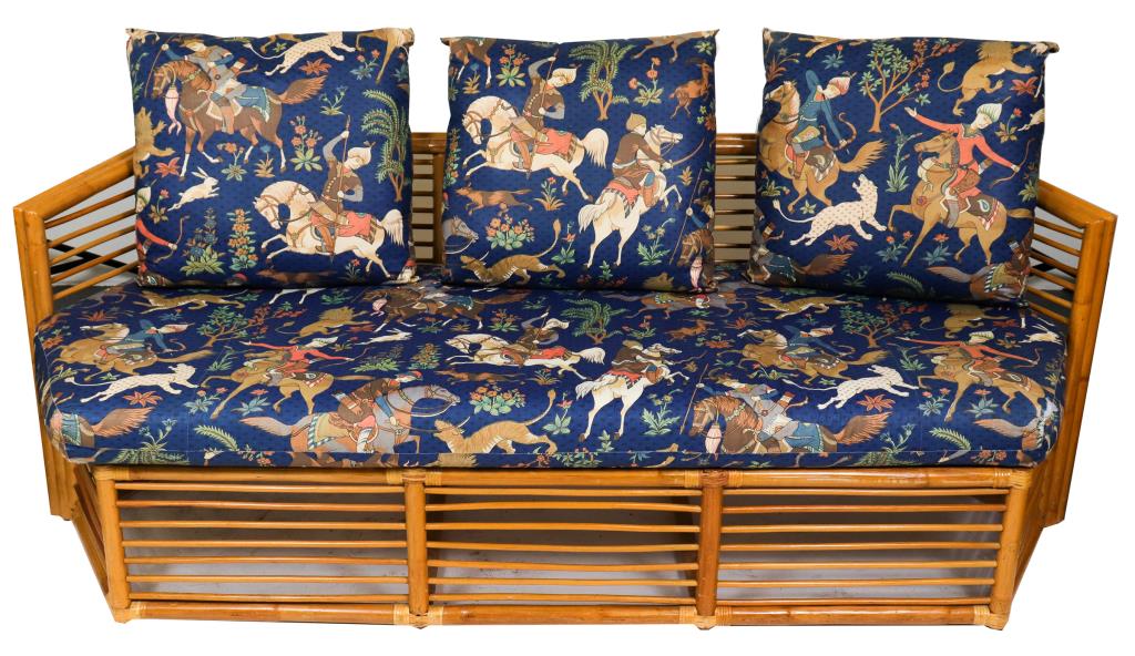 WALTERS WICKER BAMBOO SETTEE