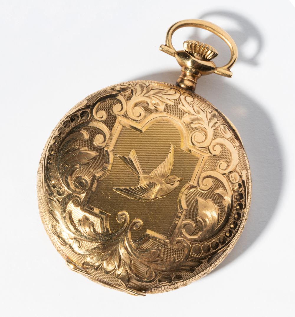 WALTHAM 14 KARAT YELLOW GOLD HUNTER