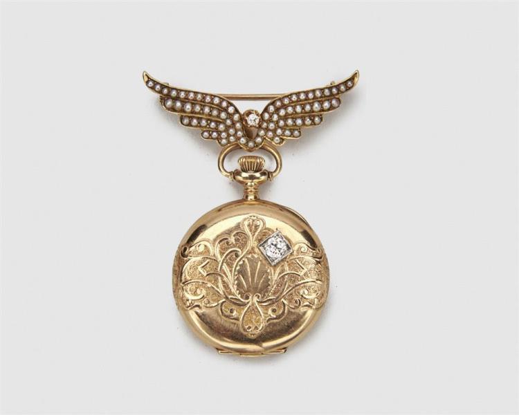 WALTHAM 14K GOLD AND DIAMOND
