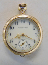 WALTHAM 14K GOLD POCKET WATCH,