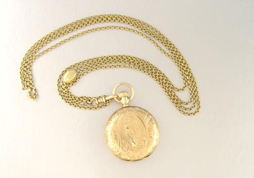 WALTHAM 14k GOLD POCKET WATCH: Size
