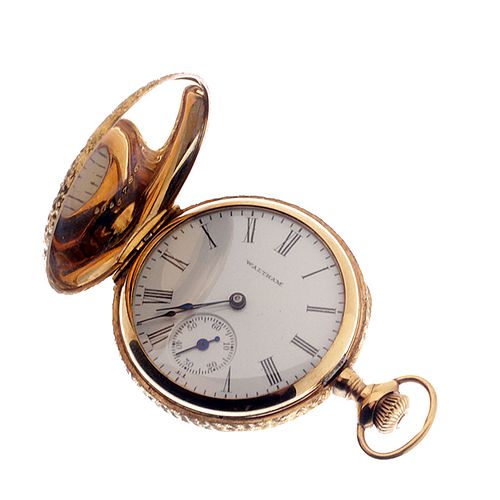 WALTHAM 14K GOLD POCKET WATCHA size