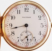 WALTHAM 14K HUNTER CASE POCKET