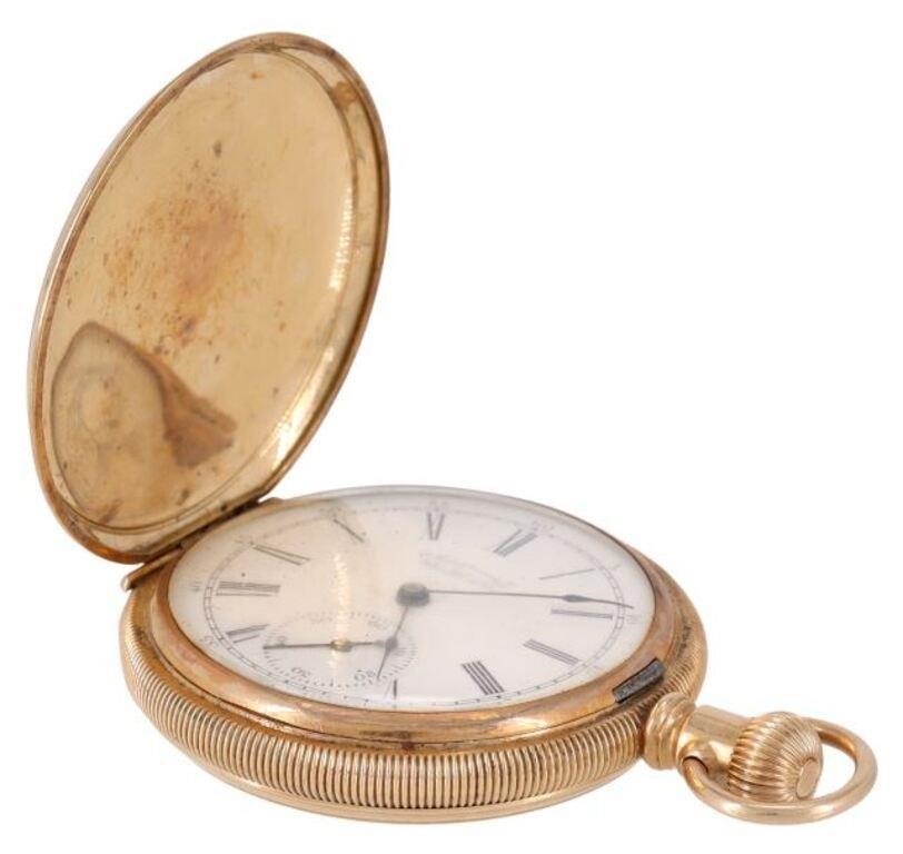 WALTHAM 14KT GOLD GUILLOCHE