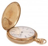 WALTHAM 14KT GOLD GUILLOCHE HU
