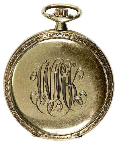 WALTHAM 14KT. POCKET WATCH47mm