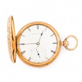 WALTHAM 18KT GOLD AND ENAMELED