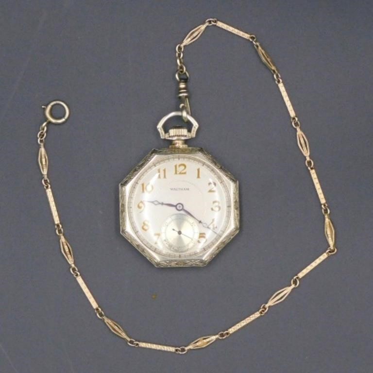 WALTHAM ART DECO POCKET WATCH. 20TH