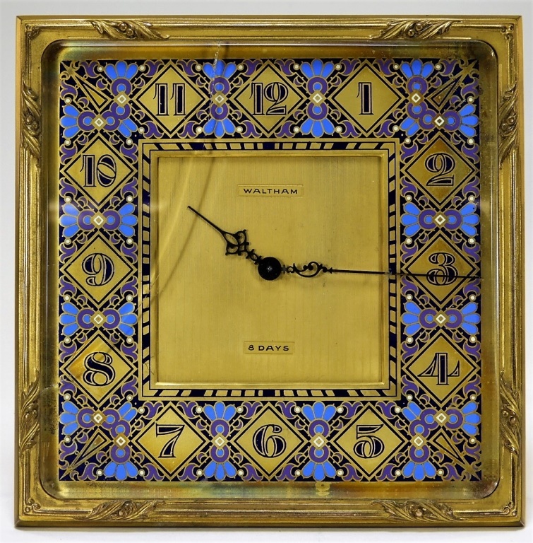 WALTHAM ART NOUVEAU BRONZE ENAMELED