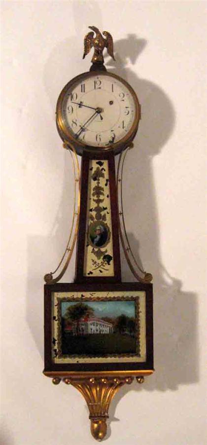 Waltham banjo clock    early 20th