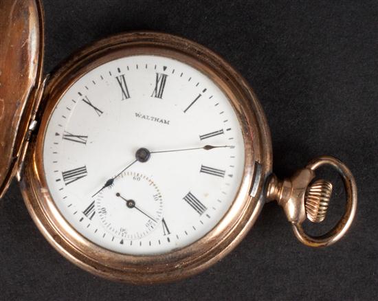Waltham gold filled hunting-case