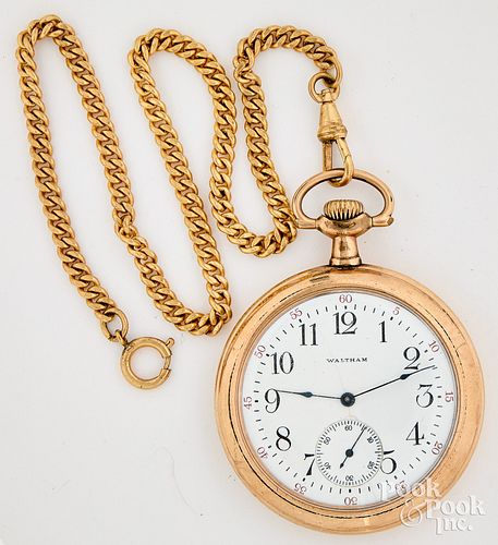 WALTHAM GOLD FILLED POCKET WATCH