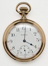 Waltham pocket watch, 14 kt. y