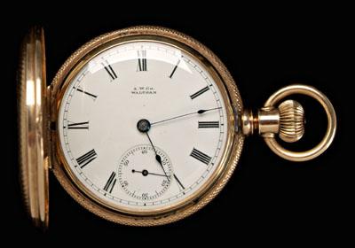 Waltham pocket watch, 14 kt. yellow