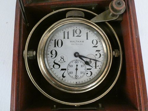 WALTHAM SHIP CHRONOMETERMahogany