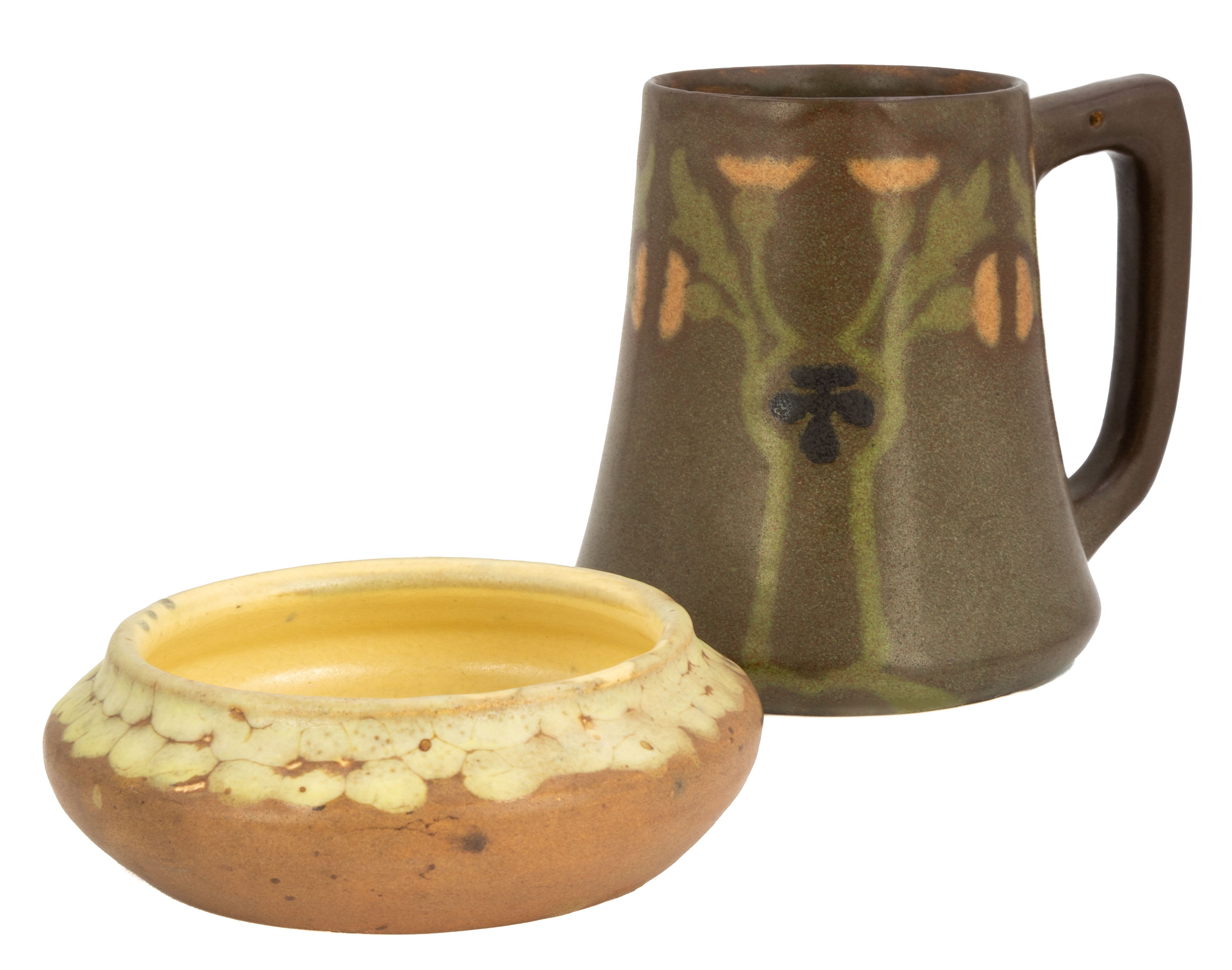 WALWRATH POTTERY MUG & SHALLOW BOWL