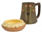 WALWRATH POTTERY MUG & SHALLOW