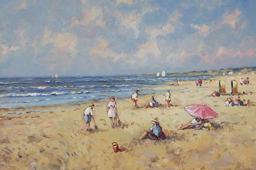 WAND SALM OIL ON PANEL "BEACH