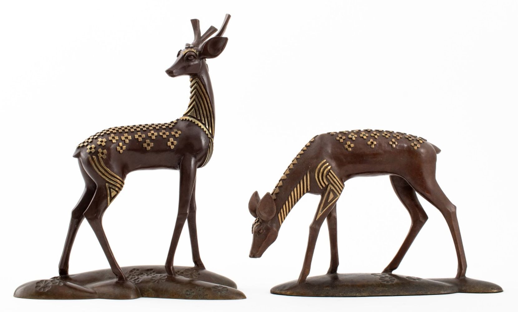 WANG JIDA BUCK & DOE BRONZE