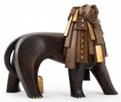 WANG JIDA "LION" BRONZE SCULPT