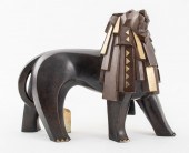 WANG JIDA "LION" BRONZE SCULPT