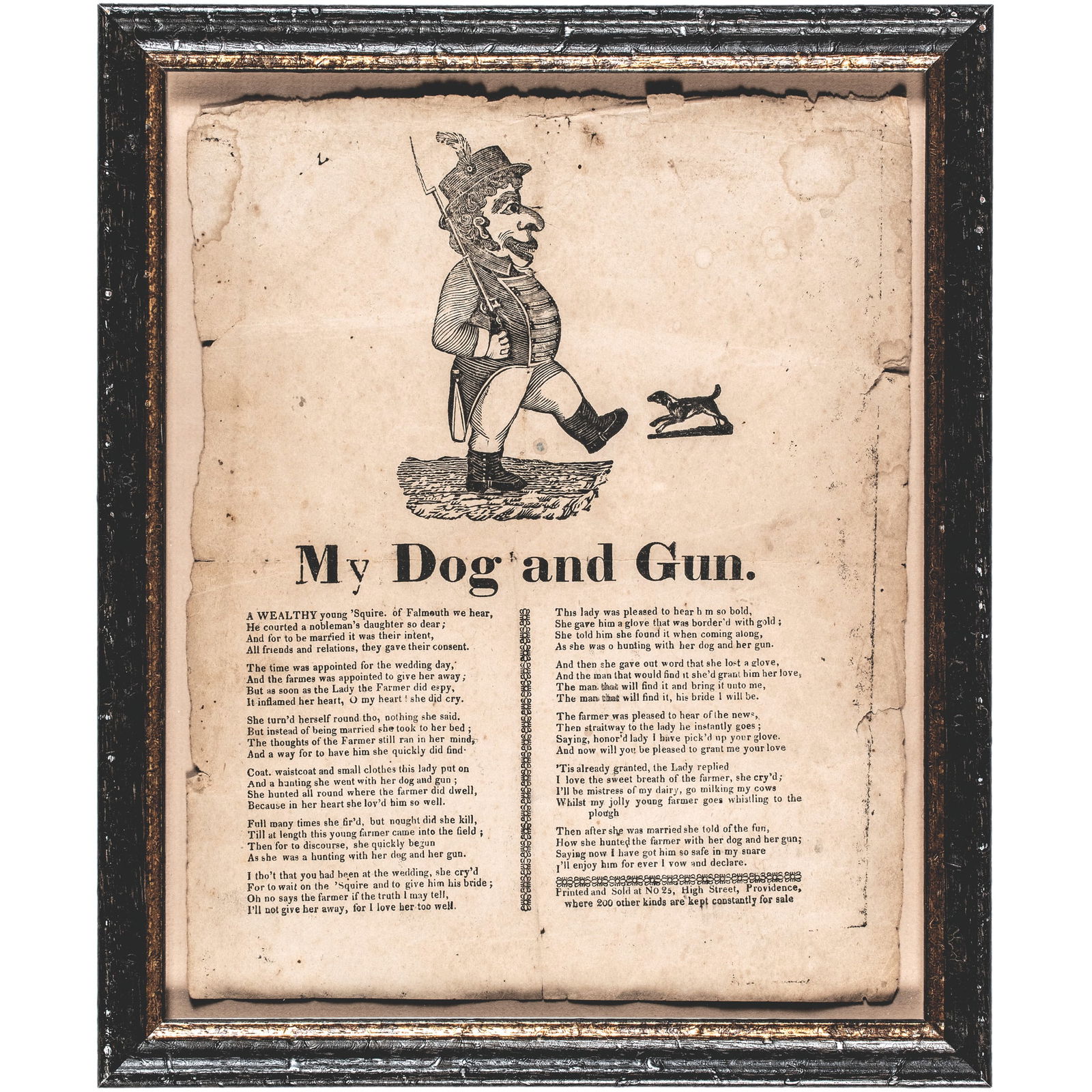 WAR OF 1812 ERA AMERICAN BROADSIDE,