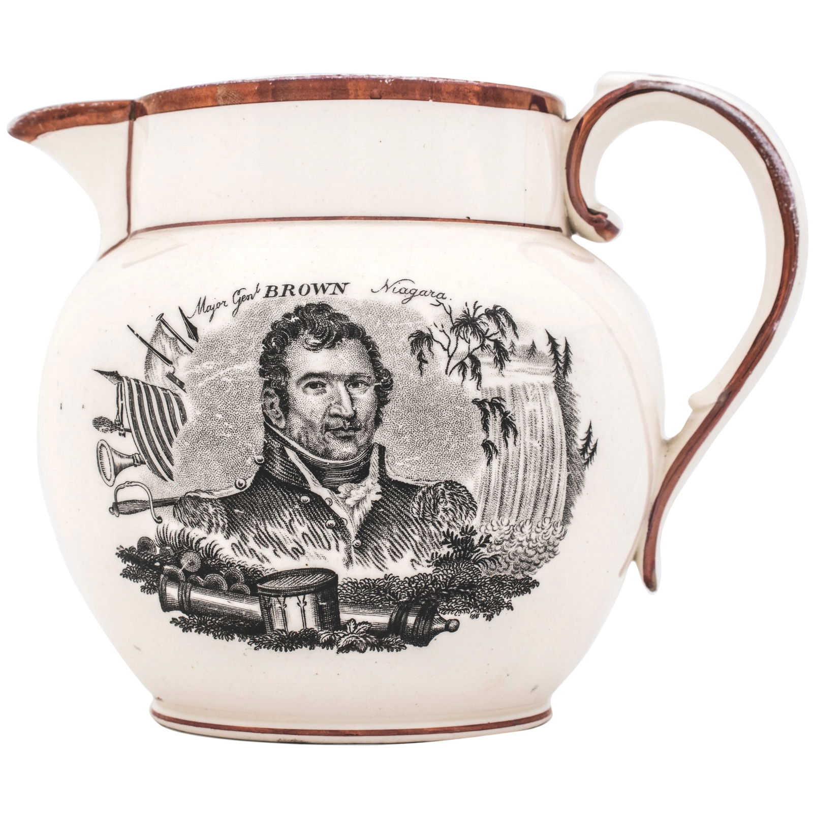 WAR OF 1812 LUSTERWARE PITCHER