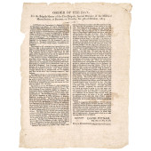 WAR OF 1812 MILITARY BROADSIDE