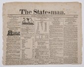 WAR OF 1812 NY STATESMAN NEWSP